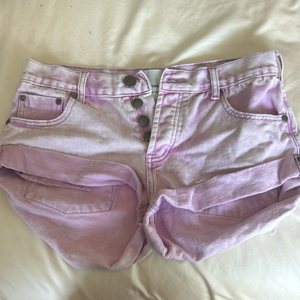 One Teaspoon Pink Bandit Jean Shorts